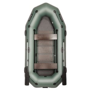 Лодка Bark B-300PD трехместная гребная, привальный брус, 4 ручки, реечный настил, комплект