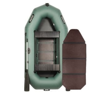 Лодка Bark В-270D двухместная гребная, двигающиеся сиденья, слань-книжка, комплект