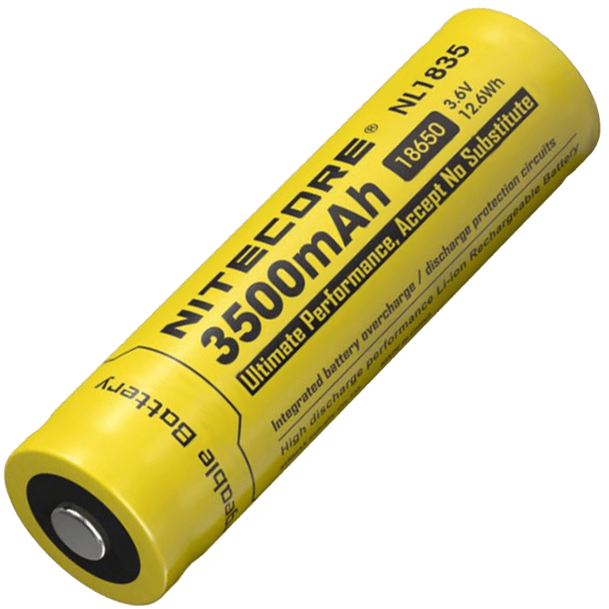 Аккумулятор литиевый Li-Ion 18650 Nitecore NL1835 3.7V (3500mAh), защищенный