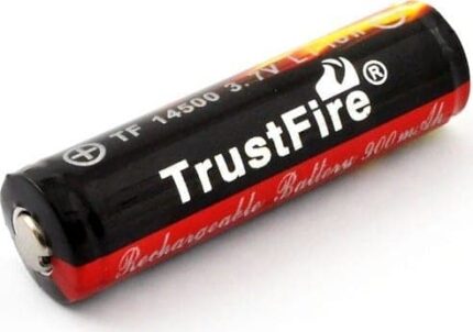Аккумулятор литиевый Li-Ion 14500 TrustFire 3.7V (900mAh), защищенный