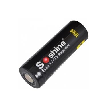 Аккумулятор литиевый Li-Ion 18500 Soshine 3.7V (1400mAh)