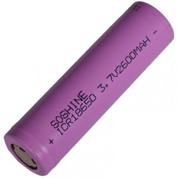 Аккумулятор литиевый Li-Ion 18650 Soshine 3.7V