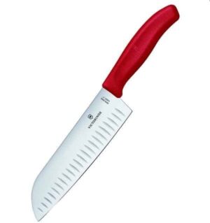 Ніж побутовий, кухонний Victorinox SwissClassic Santoku із серрейт.
