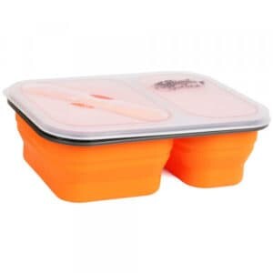 Контейнер 2 отсека силиконовый Tramp orange