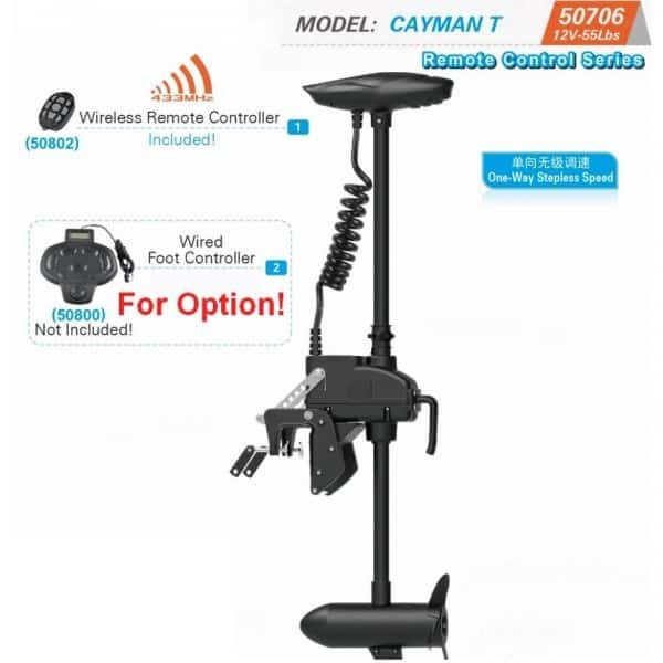Электромотор Haswing Cayman T 55Lbs черный 12В Электромотор Haswing Cayman T 55Lbs черный 12В