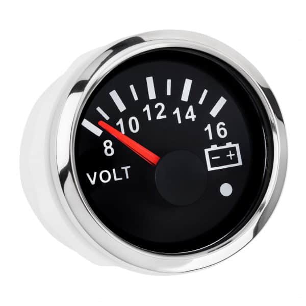 80N4741-600x600 Вольтметр I GAUGE 52MM с функцией предупреждения (черный) LED дисплей 8-16В