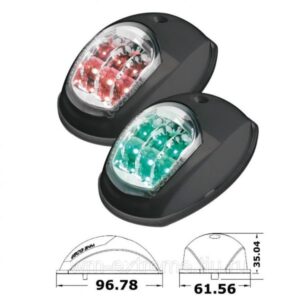 Пара навигационных огней C91106PB-B LED черный корпус