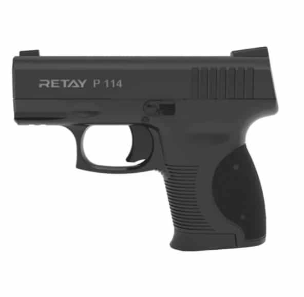 Пистолет сигнальный стартовый Retay P114 (9мм 6 зарядов) черный
