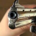 Револьвер под патрон Флобера Alfa 441 (4.0"4.0мм) никель-дерево