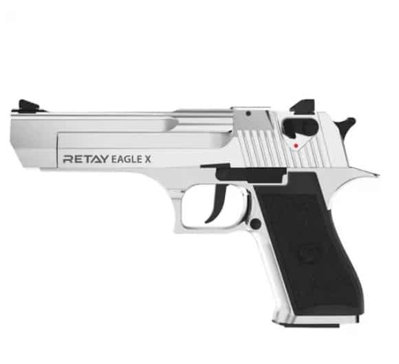 Пистолет сигнальный стартовый Retay Desert Eagle Х (9мм 19 зарядов) никель