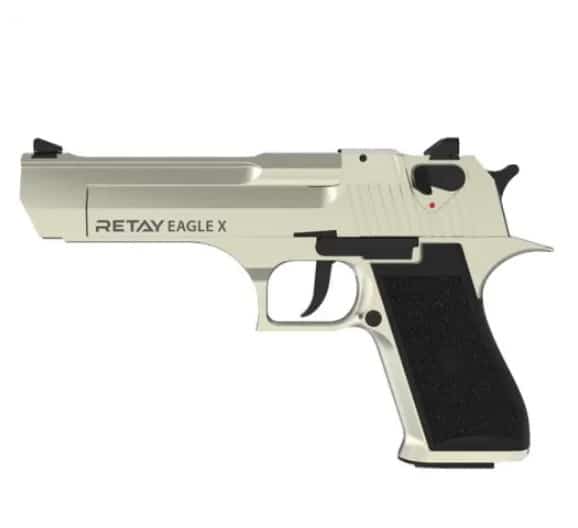 Пистолет сигнальный стартовый Retay Desert Eagle Х (9мм 19 зарядов) сатин