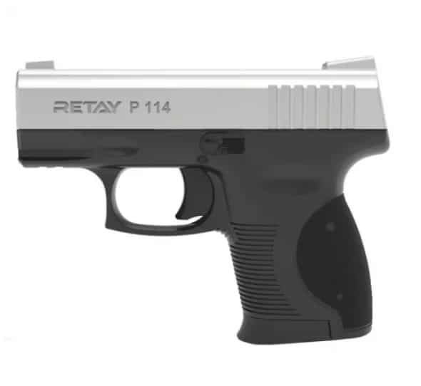 Пистолет сигнальный стартовый Retay P114 (9мм 6 зарядов) хром