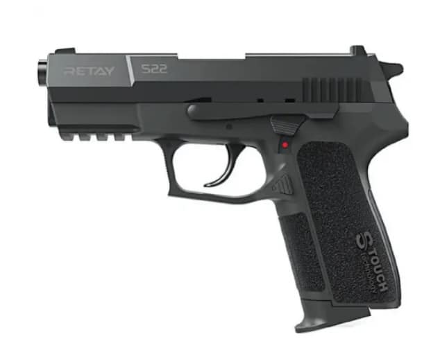 Пистолет сигнальный стартовый Retay S22 (9мм 18 зарядов) черный Пистолет сигнальный стартовый Retay S22 (9мм 18 зарядов) черный