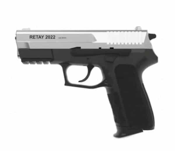 Пистолет сигнальный стартовый Retay Sig Sauer 2022, (9мм, 18 зарядов), хром
