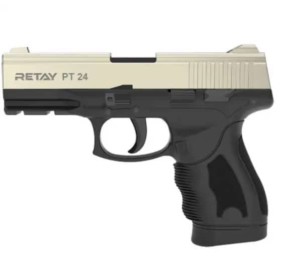 Пистолет сигнальный стартовый Retay Taurus PT24 (9мм 15 зарядов) сатин