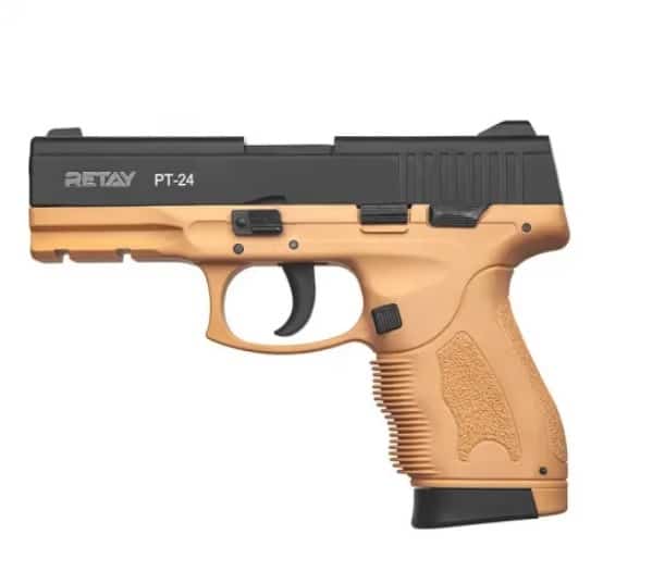 Пистолет сигнальный стартовый Retay Taurus PT24 (9мм 15 зарядов) tan