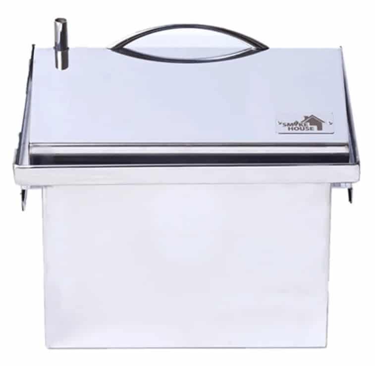 Коптильня двухъярусная с гидрозатвором для горячего копчения (300х300х250мм) нержавеющая сталь Коптильня двухъярусная с гидрозатвором для горячего копчения (300х300х250мм) нержавеющая сталь