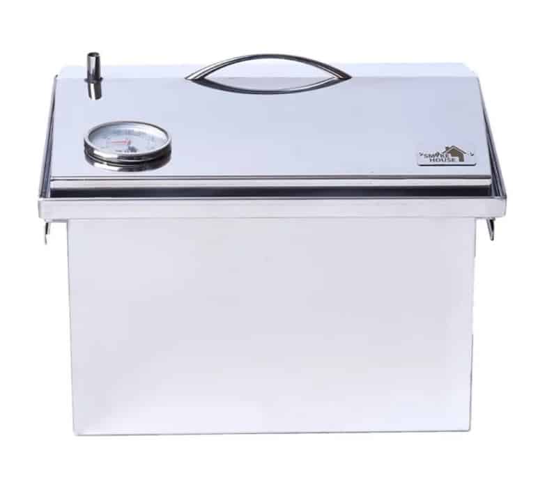 Коптильня двухъярусная с гидрозатвором и термометром для гор. копчения (400х300х310мм) нерж. сталь Коптильня двухъярусная с гидрозатвором и термометром для гор. копчения (400х300х310мм) нерж. сталь