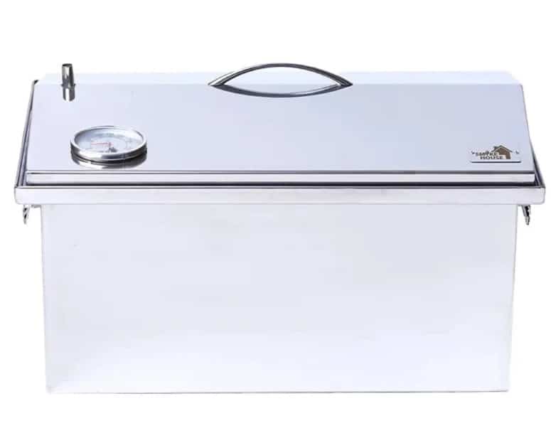 Коптильня двухъярусная с гидрозатвором и термометром для гор. копчения (520х300х310мм) нерж. сталь Коптильня двухъярусная с гидрозатвором и термометром для гор. копчения (520х300х310мм) нерж. сталь