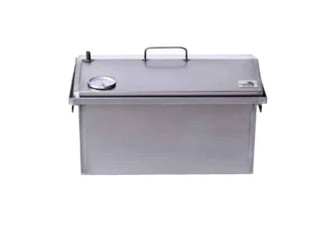 Коптильня двухъярусная с гидрозатвором и термометром для горячего копчения (520х300х310мм) Коптильня двухъярусная с гидрозатвором и термометром для горячего копчения (520х300х310мм)