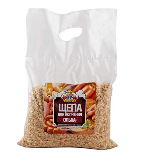 Щепа ольхи для горячего копчения Дід Коптенко (1кг)