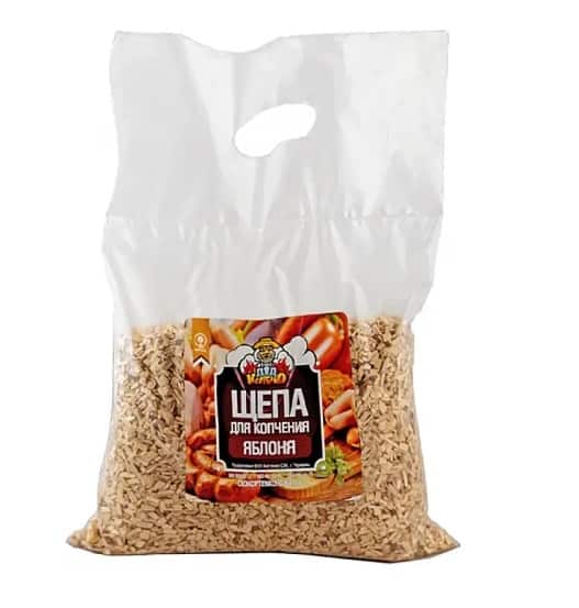 Щепа яблони для горячего копчения Дід Коптенко (1кг)