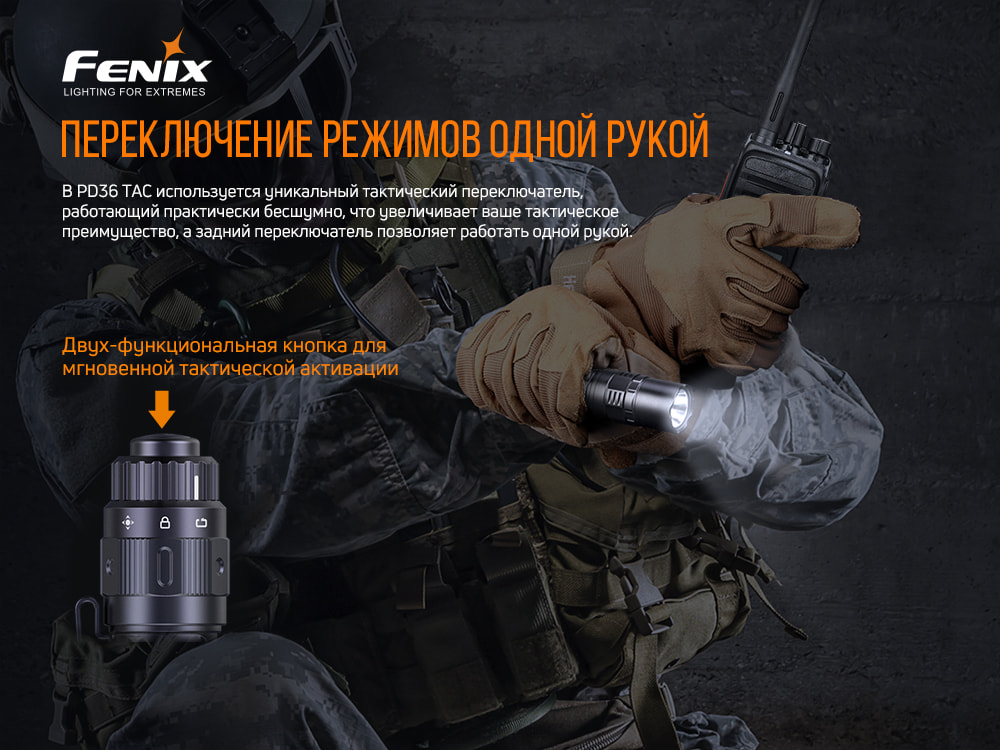 Фонарь ручной Fenix PD36TAC7