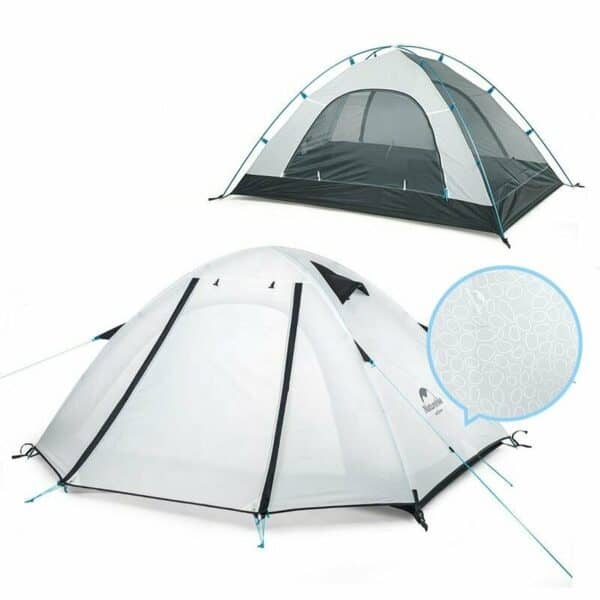 Палатка двухместная Naturehike P-Series NH18Z022-P, 210T/65D, белая
