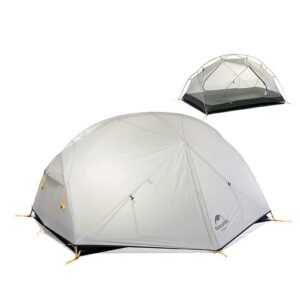 Палатка сверхлегкая двухместная с футпринтом Naturehike Mongar NH17T007-M 20D серая