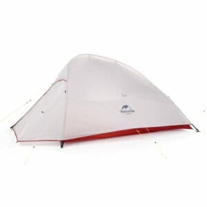 Палатка сверхлегкая двухместная с футпринтом и юбкой Naturehike Сloud Up 2 Updated NH17T001-T 20D серо-красный