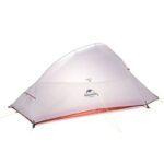 Палатка сверхлегкая одноместная с футпринтом Naturehike Сloud Up 1 Updated NH18T010-T 20D серо-красный