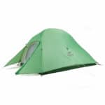 Палатка сверхлегкая трехместная с футпринтом Naturehike Cloud Up 3 Updated NH18T030-T 210T зеленый