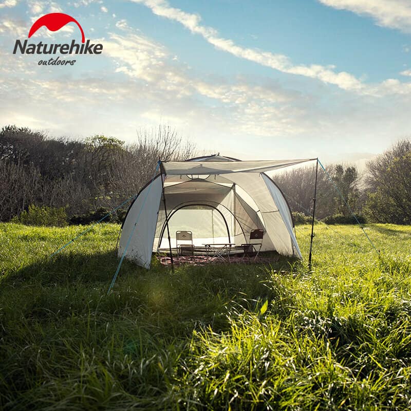 Палатка трехместная Naturehike Cloud Fun NH19ZP006 210T-Silver Coated белая2