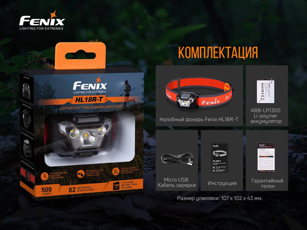 Фонарь налобный Fenix HL18R-T20