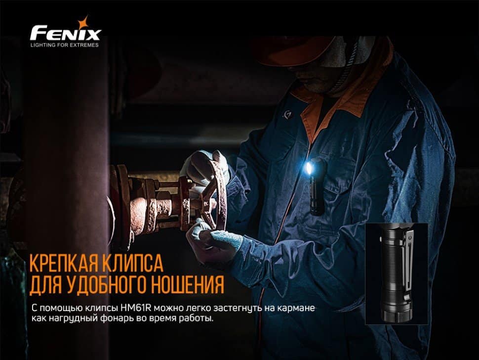Фонарь налобный Fenix HM61R + Складной нож Ruike S22 Черный12