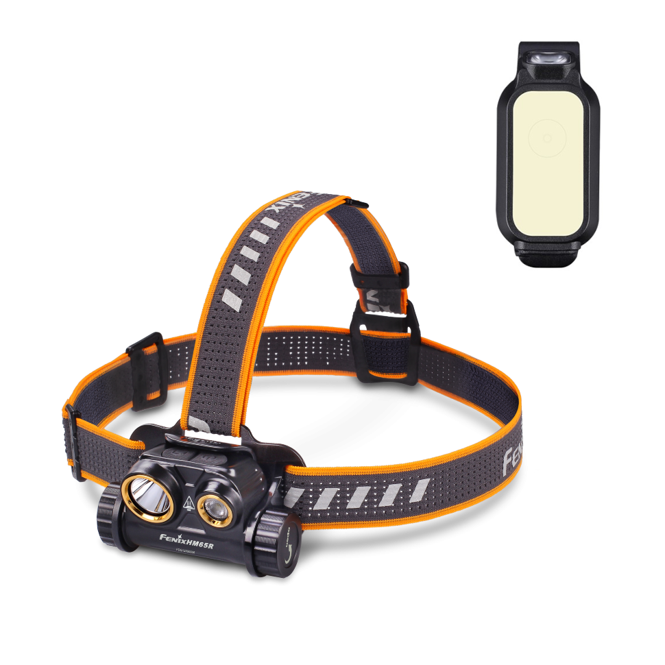 Фонарь налобный Fenix HM65R + Фонарь универсальный Fenix E-LITE1 Фонарь налобный Fenix HM65R + Фонарь универсальный Fenix E-LITE