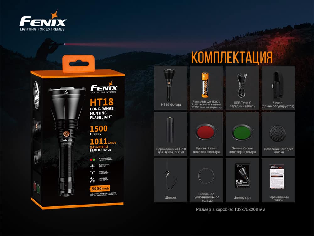 Фонарь ручной Fenix HT1815