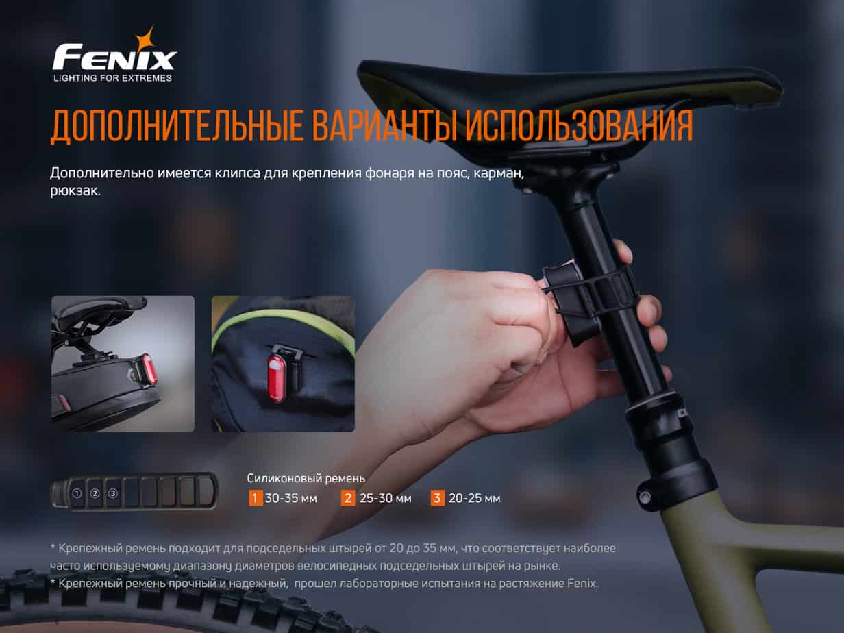 Велофара задняя Fenix BC05R V2.09