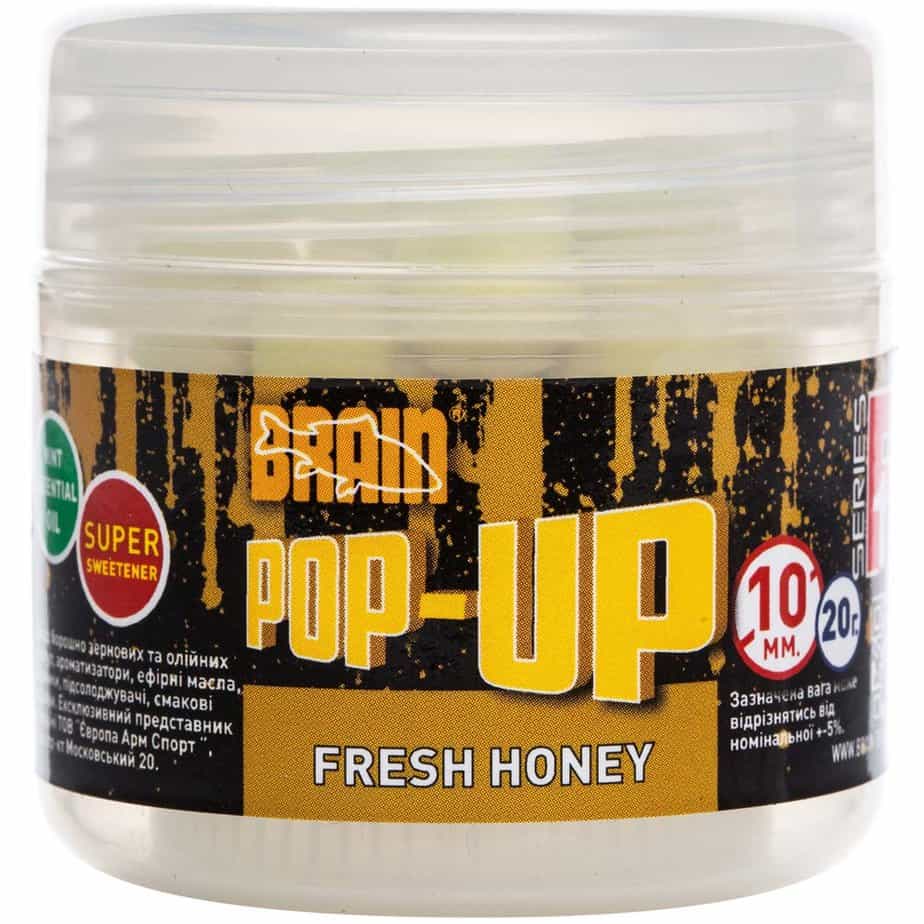 Бойлы Brain Pop-Up F1 Fresh Honey (мед с мятой) 08mm 20g Бойлы Brain Pop-Up F1 Fresh Honey (мед с мятой) 08mm 20g