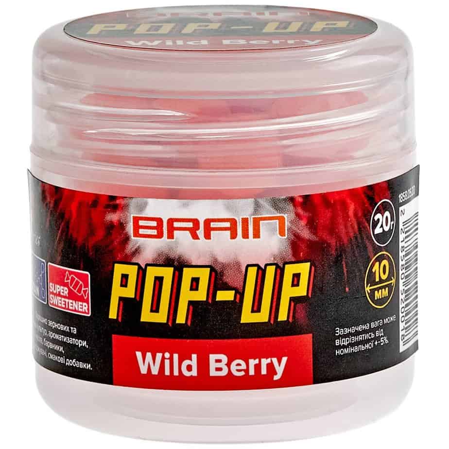 Бойлы Brain Pop-Up F1 Wild Berry (земляника) 10mm 20g Бойлы Brain Pop-Up F1 Wild Berry (земляника) 10mm 20g