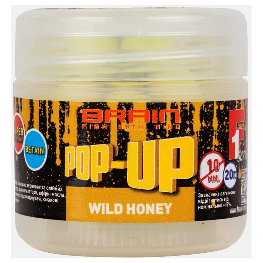 Бойлы Brain Pop-Up F1 Wild Honey (мед) 12mm 15g Бойлы Brain Pop-Up F1 Wild Honey (мед) 12mm 15g