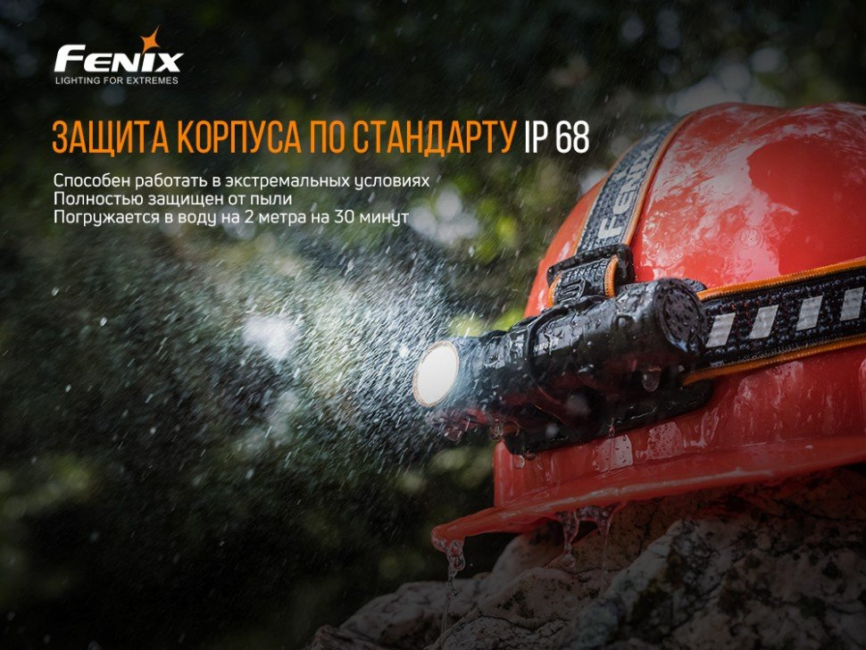 Фонарь налобный Fenix HM61R + Складной нож Ruike S22 Коричневый-15