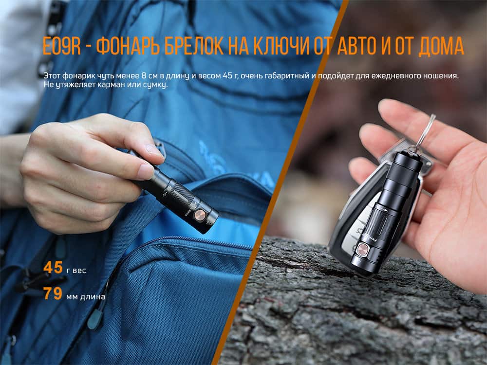 Фонарь ручной Fenix E09R-6