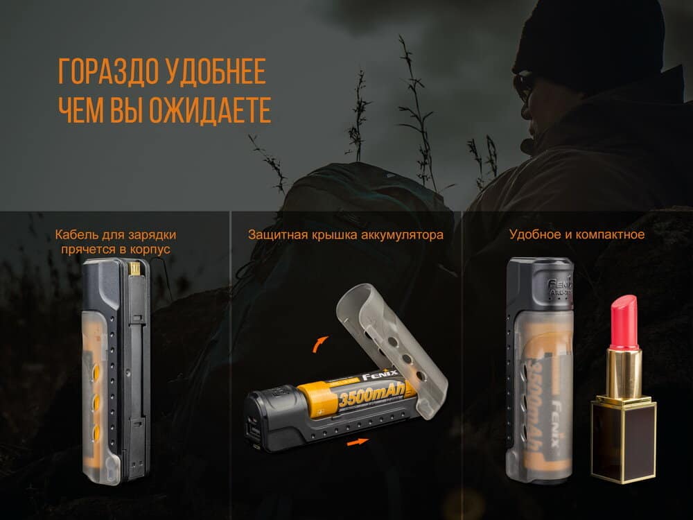 Зарядное устройство Fenix ARE-X11set + аккумулятор Fenix 3500 mAh-10
