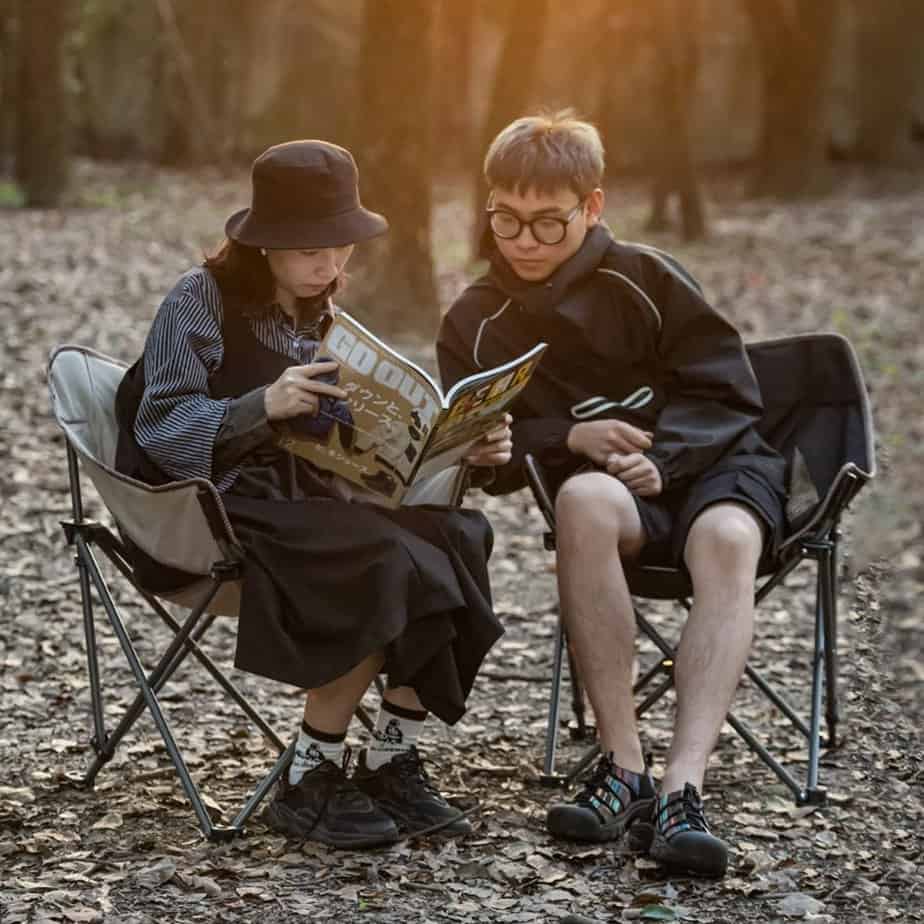 Кресло складное Naturehike NH20JJ022 600D Oxford Cotton-сталь черный-2