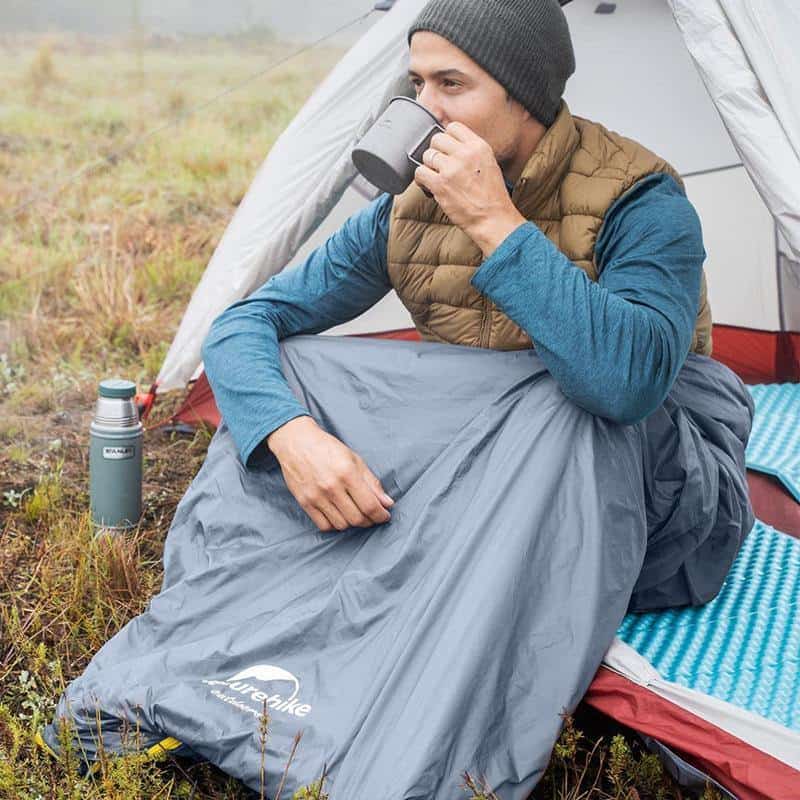 Спальник сверхлегкий Naturehike Lightweight Summer LW180 NH21MSD09 (15°C) pp M коричневый-2