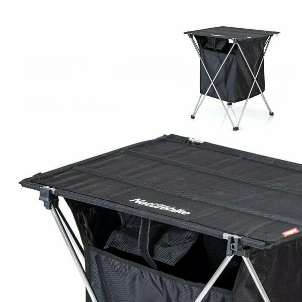 Стол складной с коробкой для хранения Naturehike NH19JJ084 1680D Oxford-алюминий черный-1