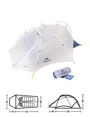 Палатка сверхлегкая двухместная с футпринтом Naturehike CloudUP - Wing II -1