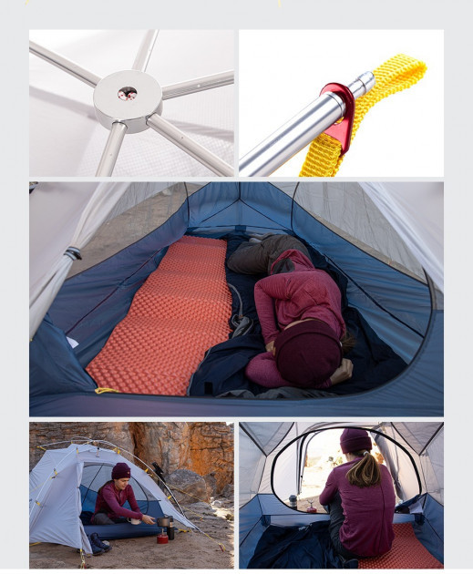 Палатка сверхлегкая двухместная с футпринтом Naturehike CloudUP - Wing II -2