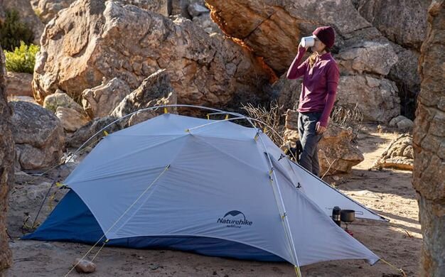 Палатка сверхлегкая двухместная с футпринтом Naturehike CloudUP - Wing II -4